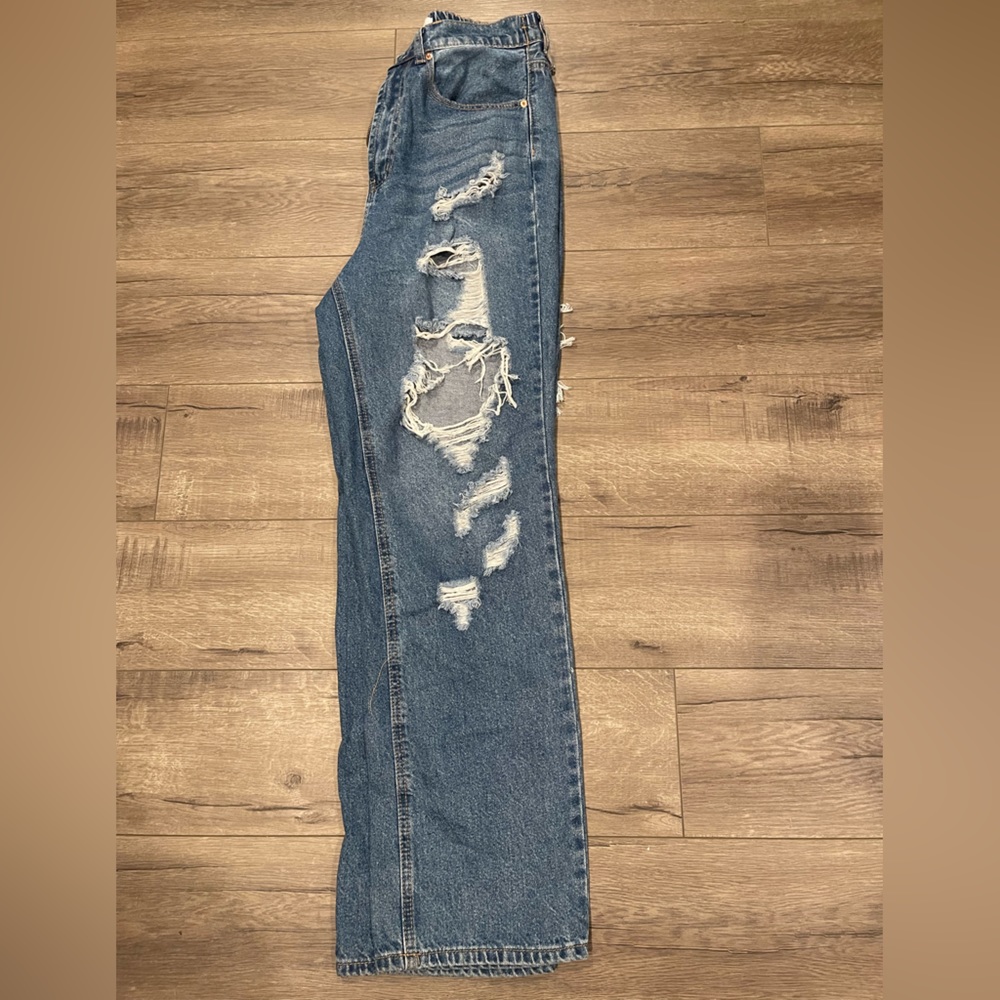 Distressed jeans